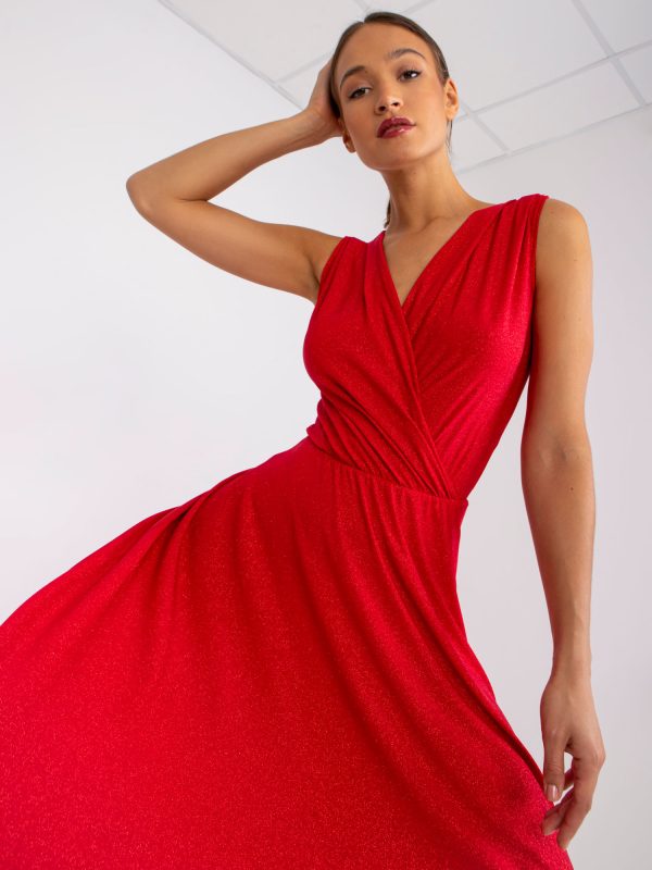 Didmenininkas “Britanna” raudona blizganti suknelė