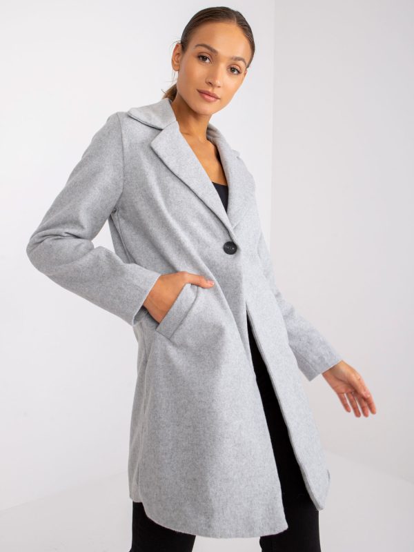 Didmenininkas Pilkas moteriškas oversize paltas Louise RUE PARIS