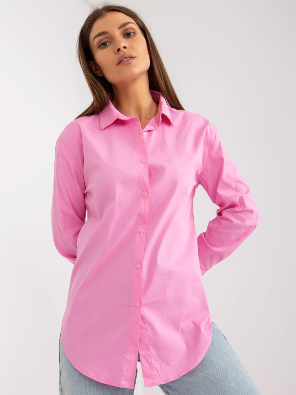 Didmenininkas Rožinė medvilnė Klasikinė ilgomis vilnėmis marškinėliai
